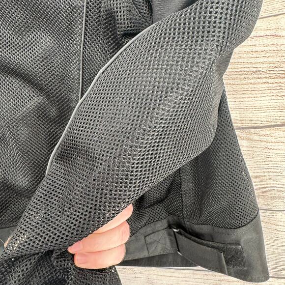 Black Brand Armored Motorcycle Jacket Mens 3XL Black Mesh Nylon Back Elbow - Picture 6 of 16